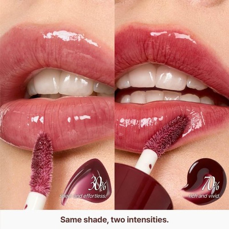 fwee 3D Voluming Gloss 70% (Rich) | High Shine, Non-Sticky Lip Gloss for Makeup | Long-Lasting, Moisturizing Gel Formula – Cherry Cola 70% | 30% & 70% Pigment Options | 5.3g