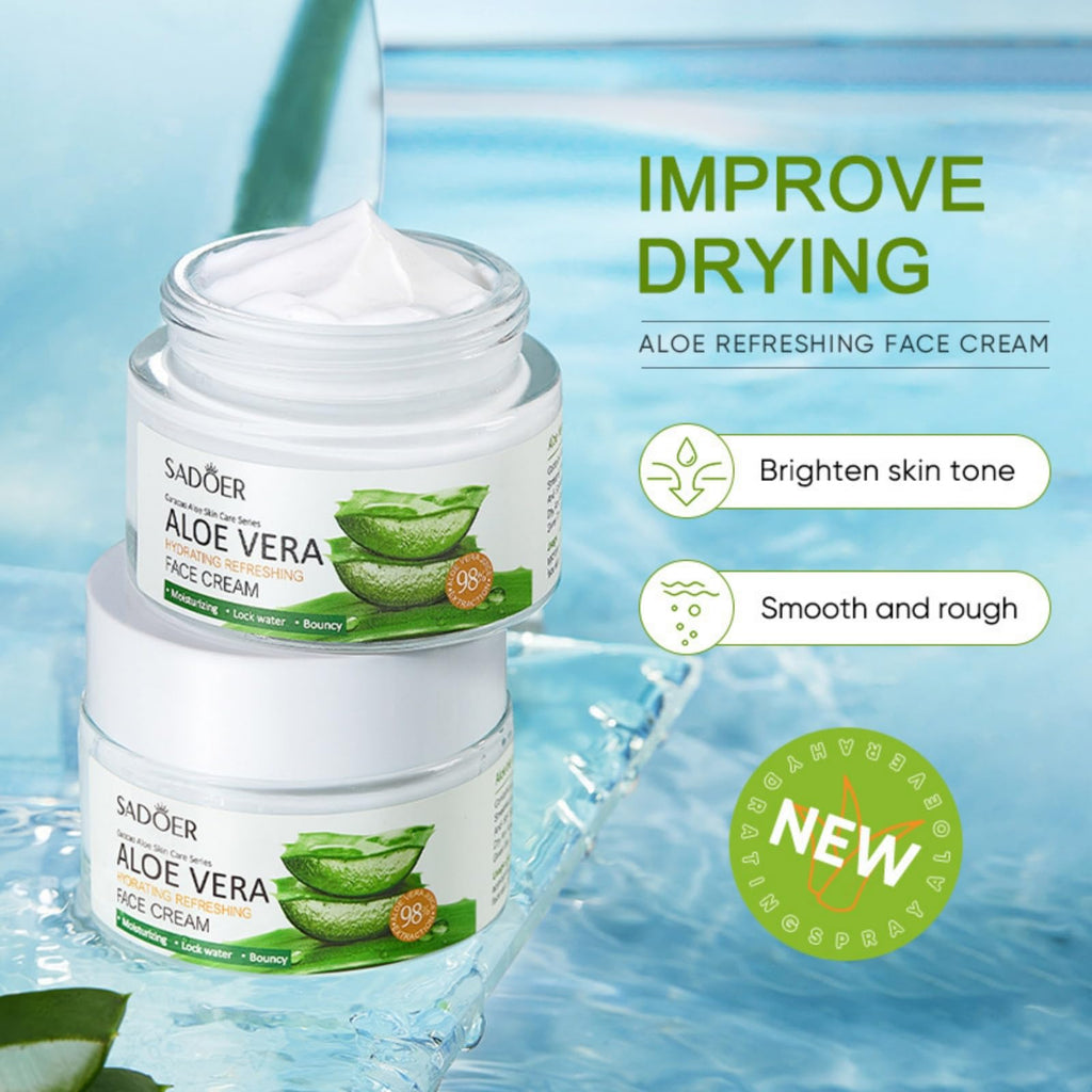 suckoo For Sadoer Aloe Vera Moisturizing Face Cream Lotion,Moisturizing Face Moisturizers,Firming Hydrating Facial Creams,Facial Skin Care,Brighten skin tone 50g 1.76 oz