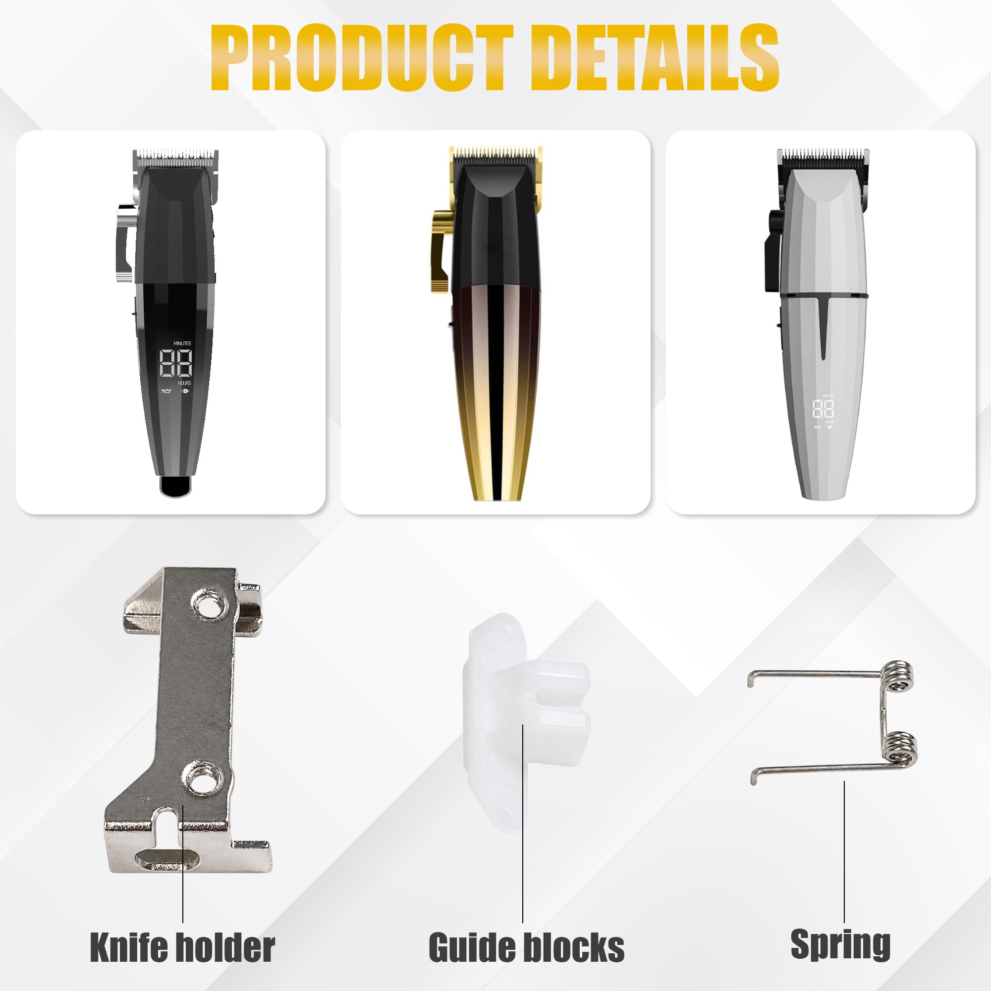 Clipper Blade Holder Compatible with JRL-2020C, JRL-2020C-G, JRL-D12, Clipper Head Spring Accessory Replacement Parts