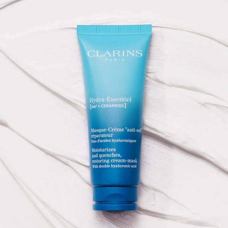 Clarins Hydra-Essentiel Face Mask - Hydrating Formula for Plumper Skin | 24H Moisture + Radiance Boost | 2.5 Oz
