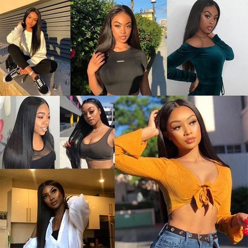 Straight 3 Bundles Human Hair 300g/Pack 14 16 18 Inch 12A Unprocessed Black Soft Double Weft Quick Wave Extensions for Women