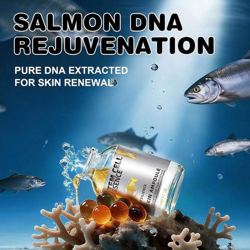 Salmon DNA Serum - Anti-Aging Hydration Booster for Face & Body | Skin Repair & Brightening