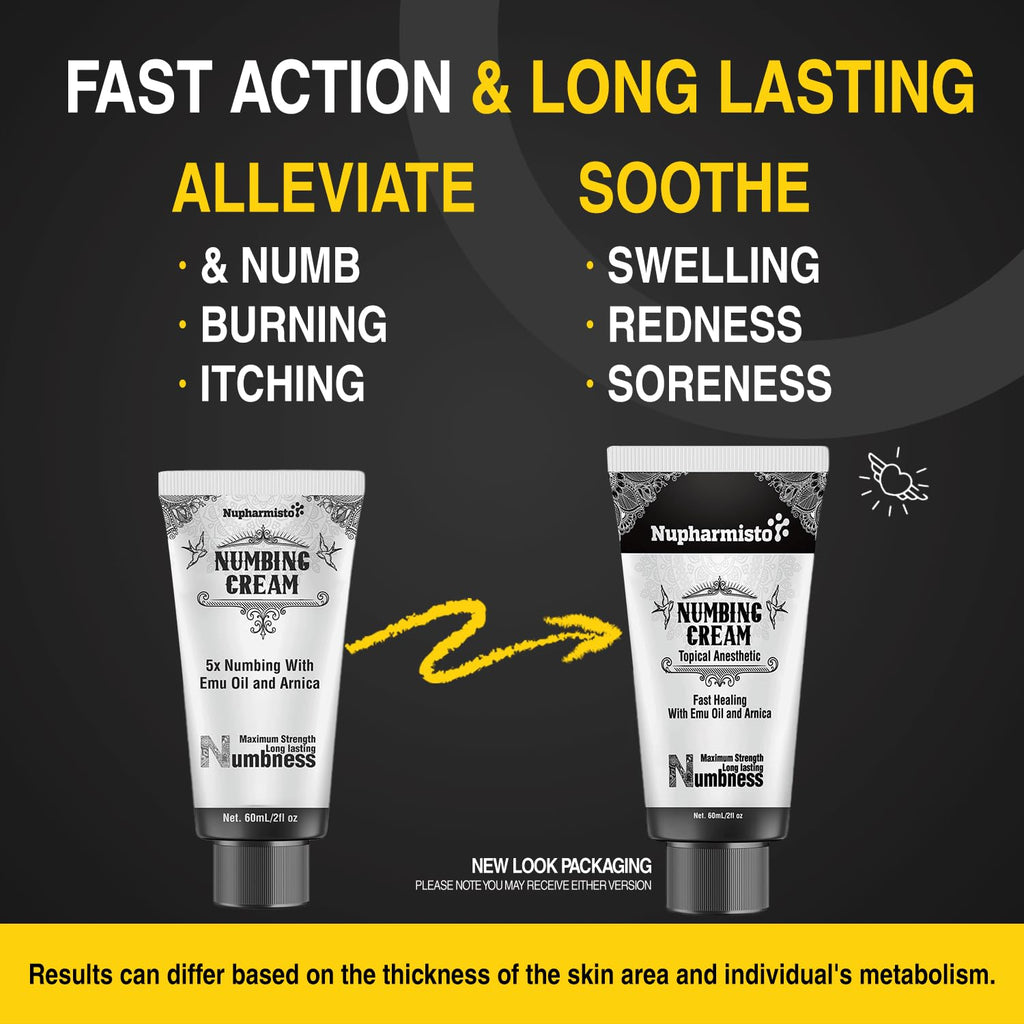 Nupharmisto Lidocaine Numbing Cream, Long Lasting relieves Burning and discomfort Caused by Hemorrhoids and Other Minor anorectal irritations 60 g / 2.1 oz