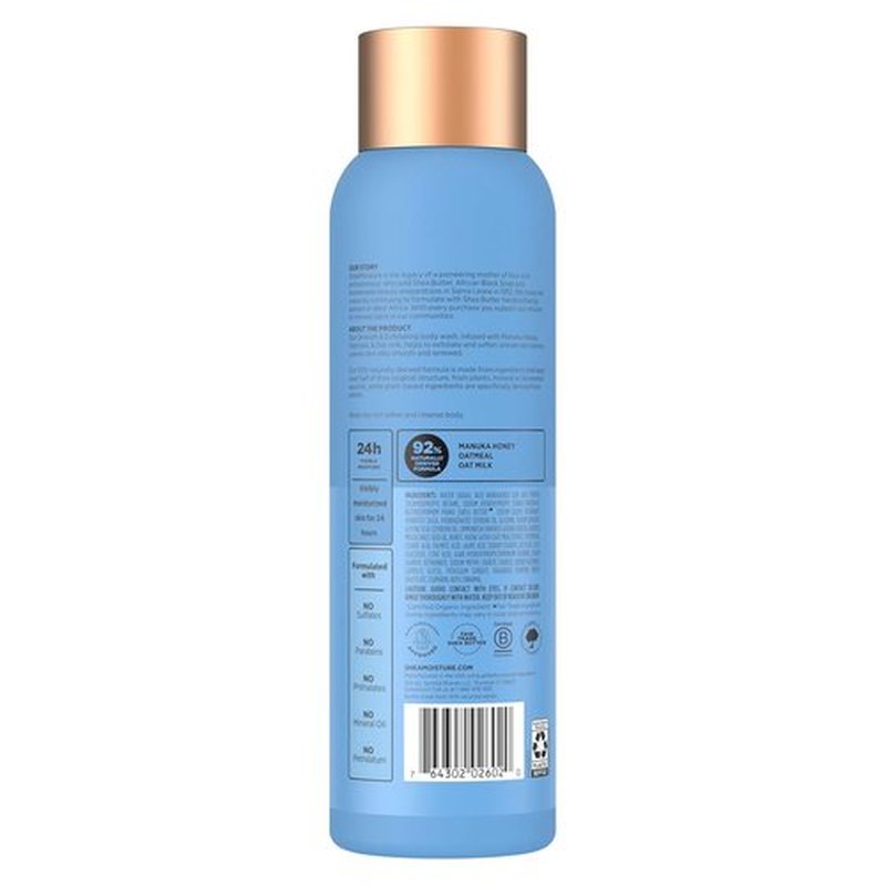 SheaMoisture Manuka Honey Oatmeal Body Wash - Smooth & Exfoliating for 24H Moisture | 18 oz