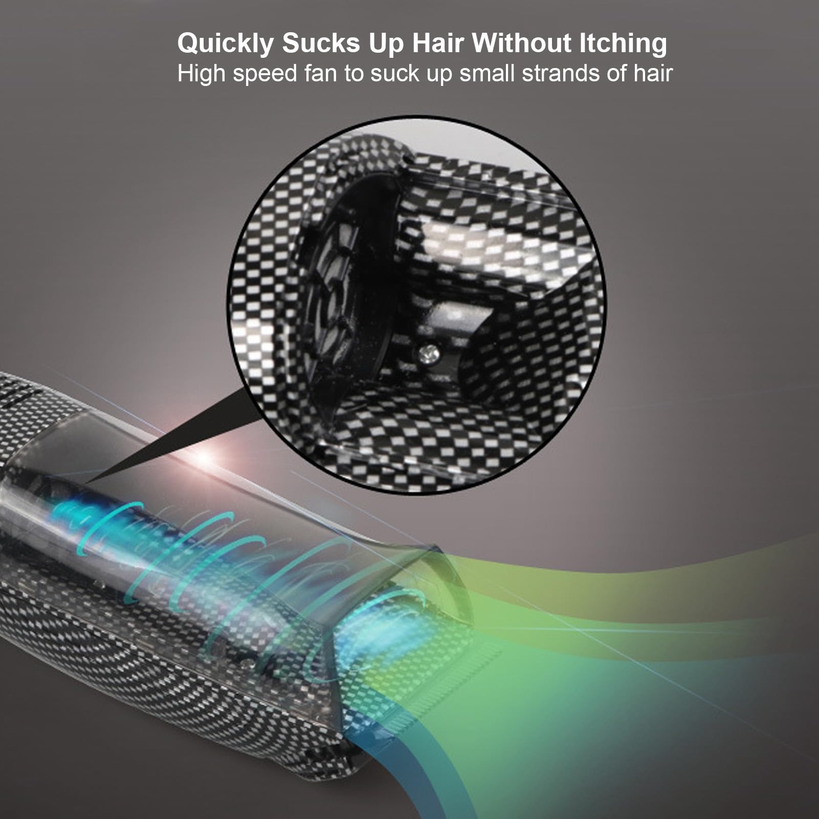 Diydeg Electric Hair Clipper, USB Recharge Light Vacuum Hair Trimmer with Automatic Hair Suction, Electric Body Hair Trimmer with 4 Combs, Cordless Haircut Toddler Haircut Kit