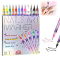 Nail Art Pens for Painting Nails, 12 Colors Nail Art Pens Set, Drawing Painting Liner Pen, Quick Dry Graffiti Dotting Point Liner Pens for DIY Nails Art Design Manicure Tools
