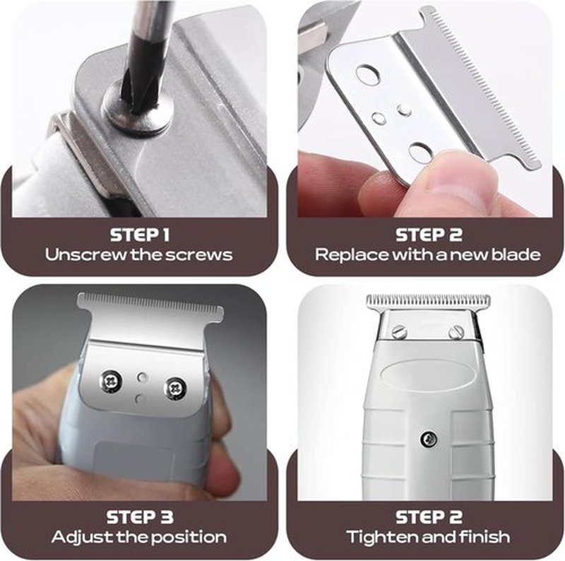 Andis T-Blade Replacement | Silver Blade for T-Outliner GTO, GO & SLS Trimmers