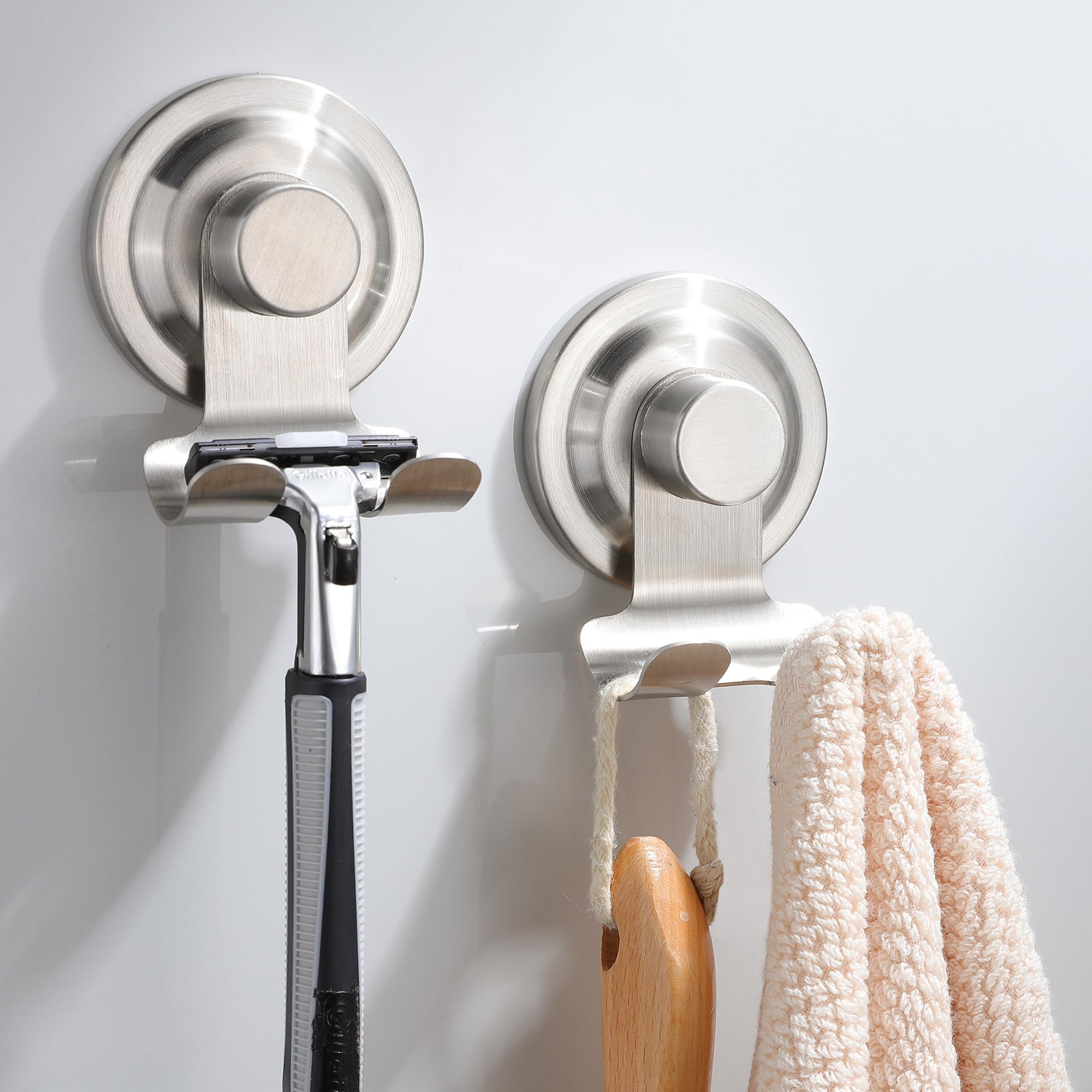 AIDILI Suction Razor Holder for Shower 2 Pack Suction Cup Hook for Bathroom