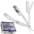 The Shave Factory Straight Edge Razor Kit - with Single Stainless Steel razors (Stell + American Razor)