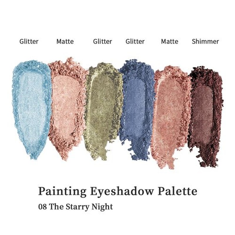 MilleFée Eyeshadow Palette 08 The Starry Night - Warm Deep, Cruelty-Free, Smudge-Proof, High Pigment
