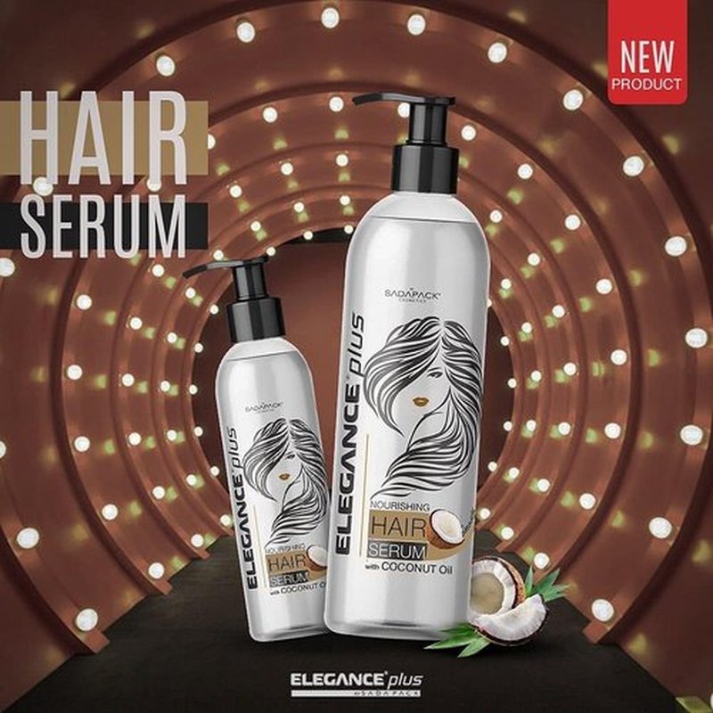 Elegance Plus Hair Serum - Nourishing Coconut-Based Formula for Soft, Shiny Hair | 10.1 Oz