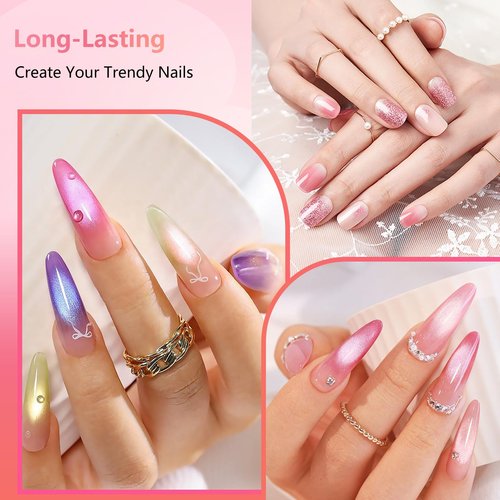 Acrylic Nail Kit for Beginners with Everything - Practice Hand for Acrylic Nails - 6PCS Nail Powder Liquid Set with UV Lamp - Professional Manicure Set in Pink Bag for Starter Home Salon (Pink-1)