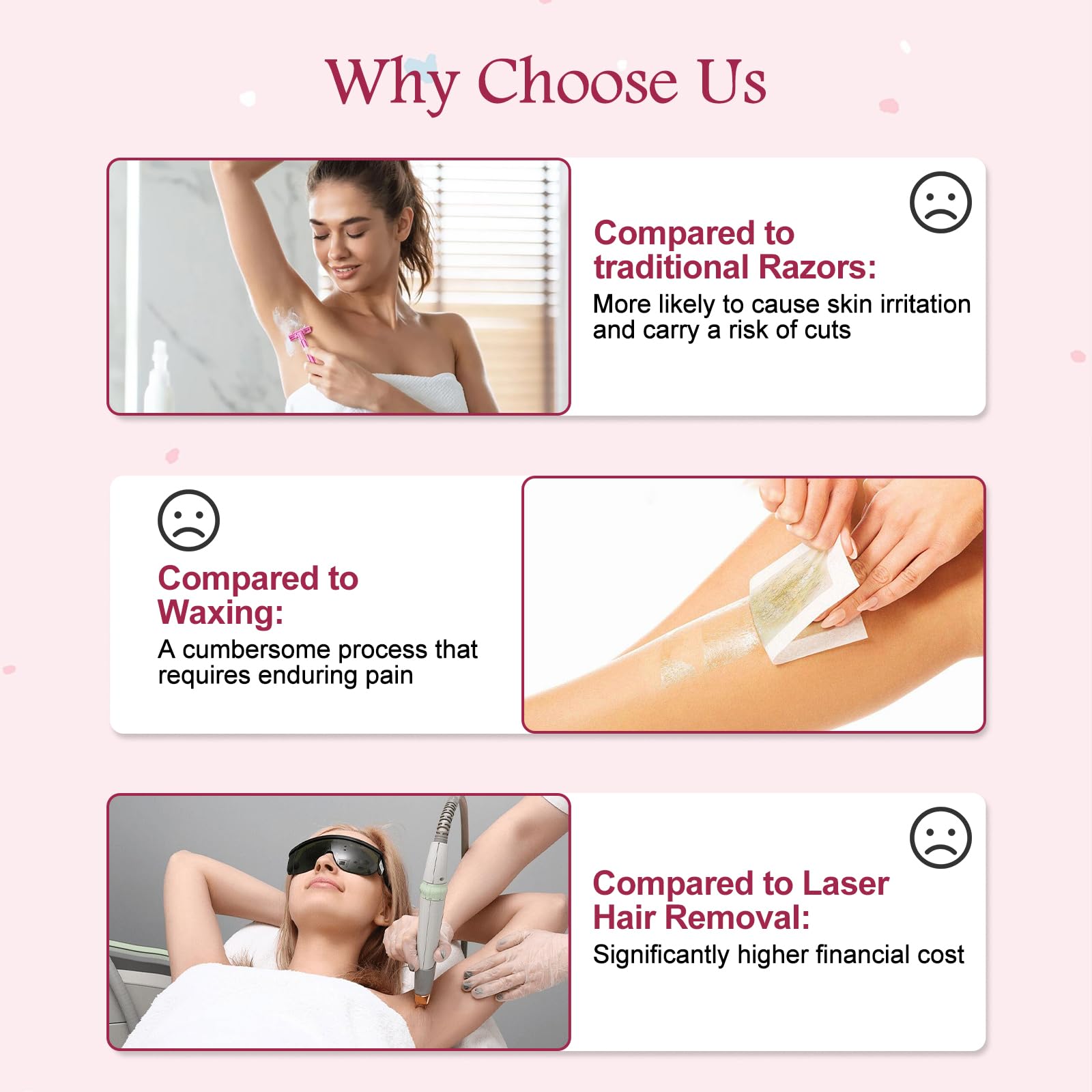 Electric Shaver for Women, SilkGlide Pro 2.0 Electric Razor for Women, Painfree Hair Trimmer with 2 Removable Heads for Sensitive Skin, IPX7 Waterproof, USB Rechargeable, Pink