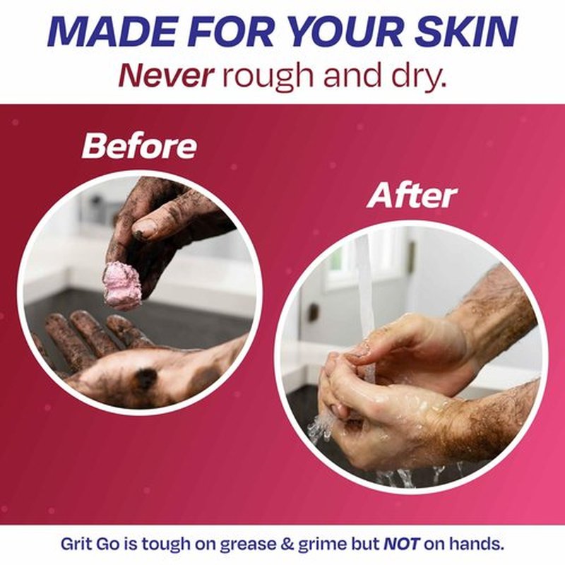 Grit Go Industrial Hand Soap – Heavy-Duty Gritty Hand Cleaner for Mechanics, Construction Workers & More – Removes Grease, Oil, Rust & Paint – Moisturizing & Exfoliating Hand Paste (4 lb)