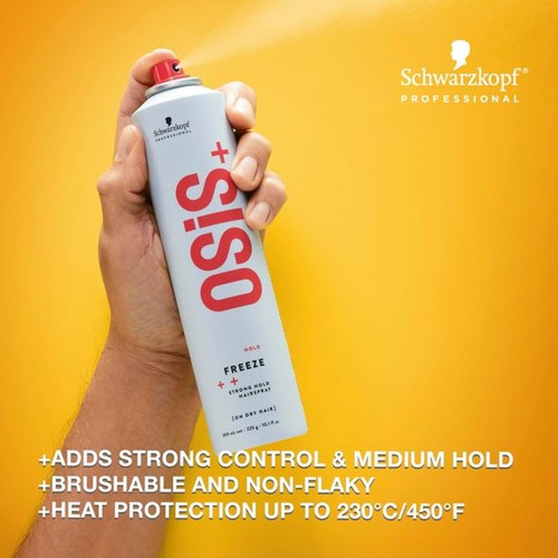 OSiS+ Freeze Hairspray - Medium Hold & Humidity Protection for All-Day Style