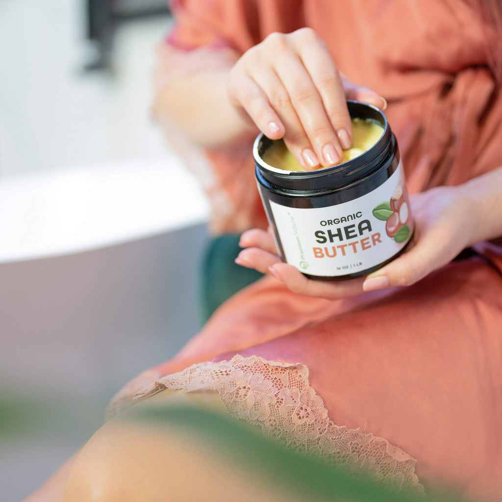 Pure Shea Butter Raw Organic for Skin Pure Virgin Unrefined Body Lotion Stretch Mark Skin Care Scar Cream Organic Shea Butter Raw Unrefined African Shae Manteca de Karite Organica Pura 16 oz