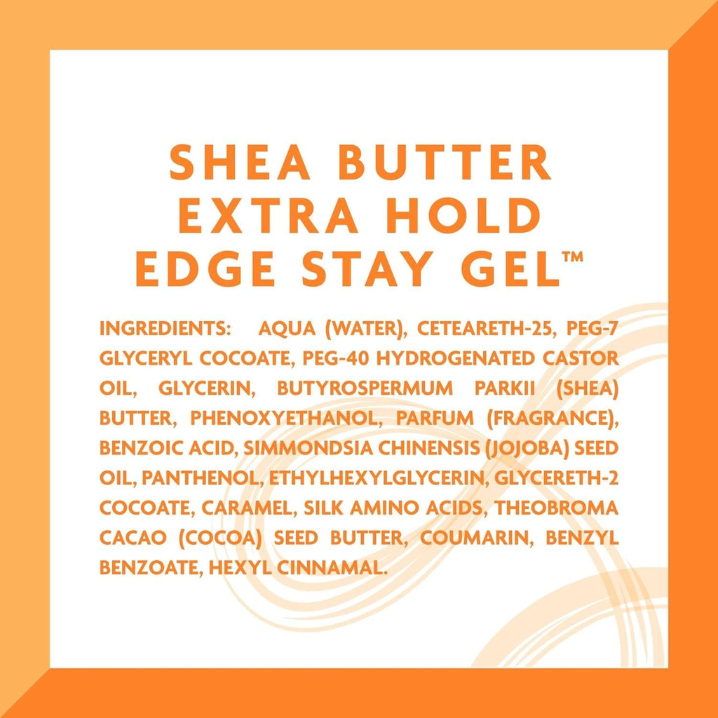 Cantu Extra Hold Edge Stay Gel with Shea Butter, 2.25 oz (Packaging May Vary) (Pack of 2)
