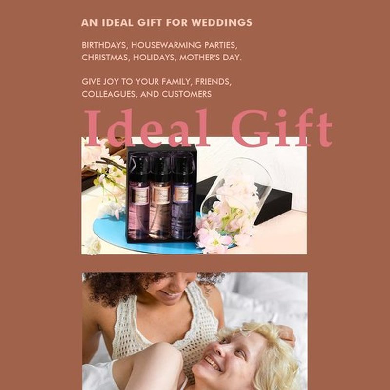 Clean-n-Fresh Body Spray - Women's Fragrance Mist Gift Set | Pack of 3, Cherry Blossom, 3.4 Fl Oz Each