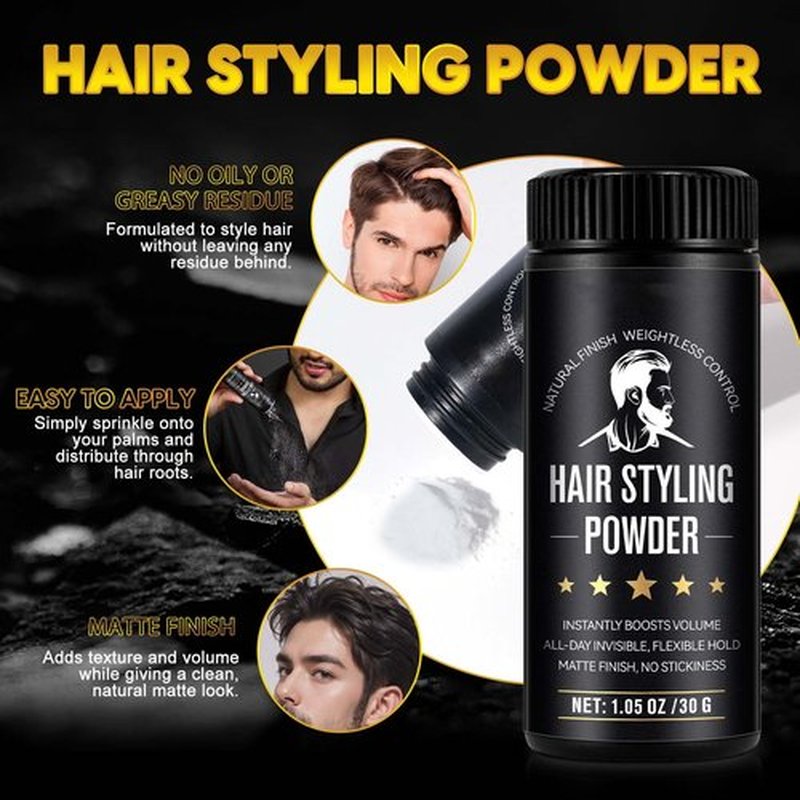 calelon Texture Powder for Men 30g, Hair Styling Powder, Natural Look - Matte Texture Long-lasting Hold- Easy to Apply, non-Greasy