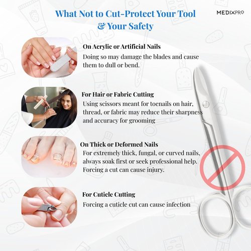MedixPro Toenail Scissors Stainless Steel for Nail Scissors.Safety, Cosmetic & Heavy Duty Precision Cuticle Cutting Scissors for Manicure & Pedicure Grooming ingrown Toenails for Men, Women and Kids.