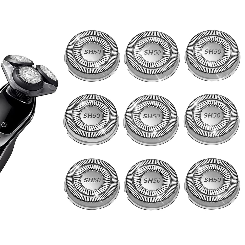 9 Pack SH50 Replacement Heads Double Blades Compatible with Philips Replacement Norelco 5000 Replacement Electric Shaving Head Razor Blades