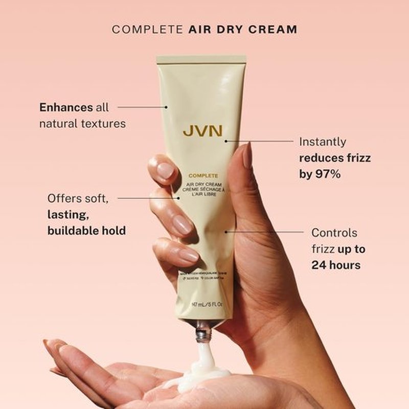JVN Trusted Trio Hair Care Set - Travel Essentials with Air Dry Cream, Recovery Serum & Scalp Oil | Silicone-Free
