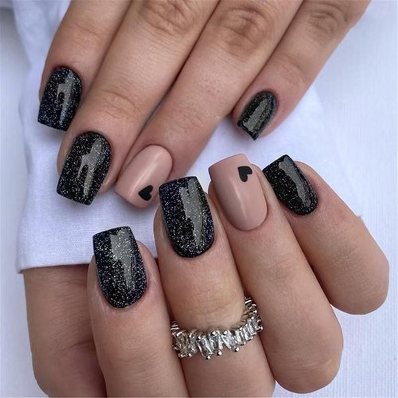 6 Packs (144 Pcs) Medium Press On Nails Almond, Short Fake Nails, French Tip, 24pcs in a Box