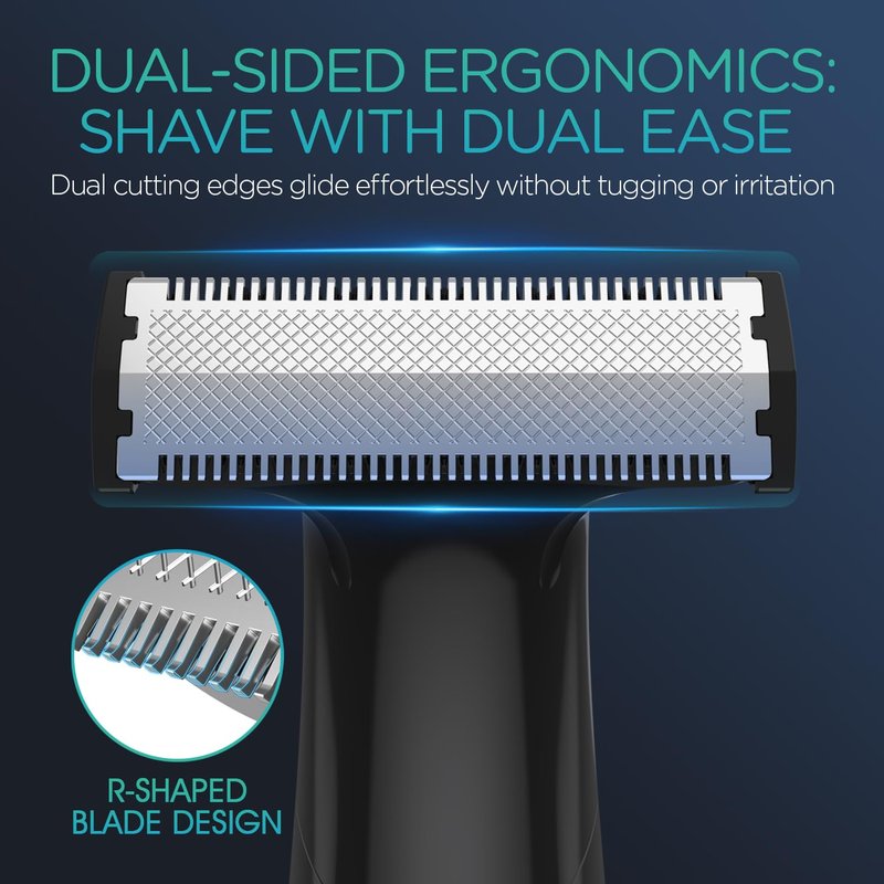 VOYOR Beard Trimmer for Men - All-in-One Rechargeable Grooming Kit | Cordless Wet/Dry Electric Razor (Grey)