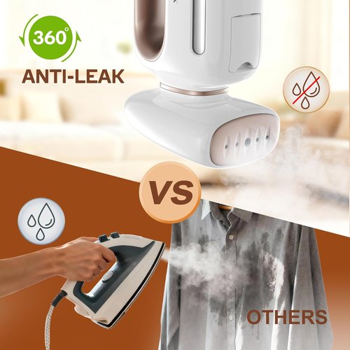 Newbealer Handheld Fabric Steamer - 850W Portable Wrinkle Remover | Fast Heat-Up in 30s, 230ml Tank