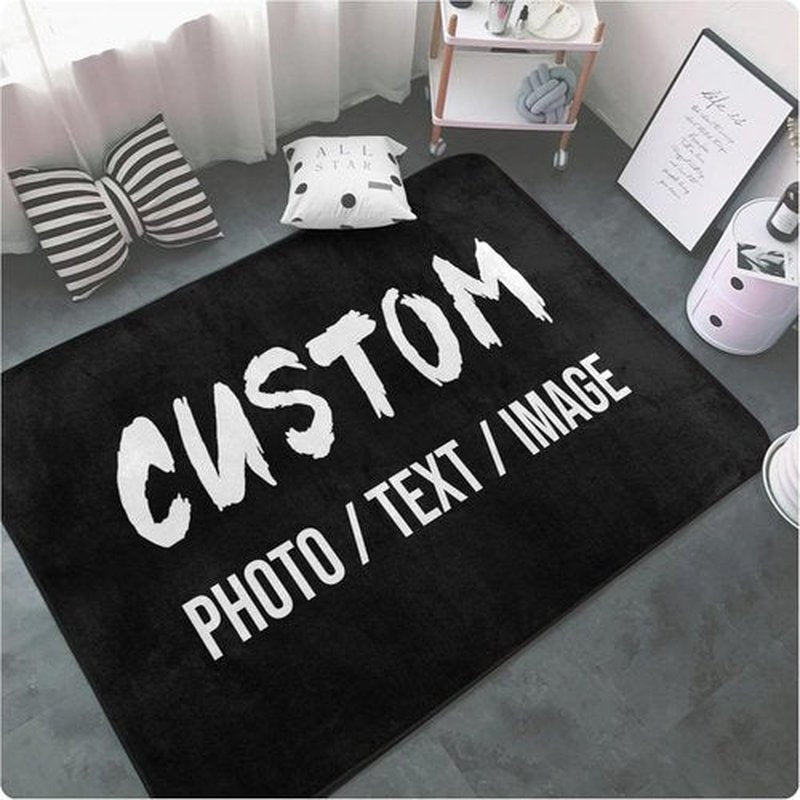 Skiennix Custom Rug - Personalized Area Carpet with Your Logo | Anti-Slip Washable Mat 36 x 24 in