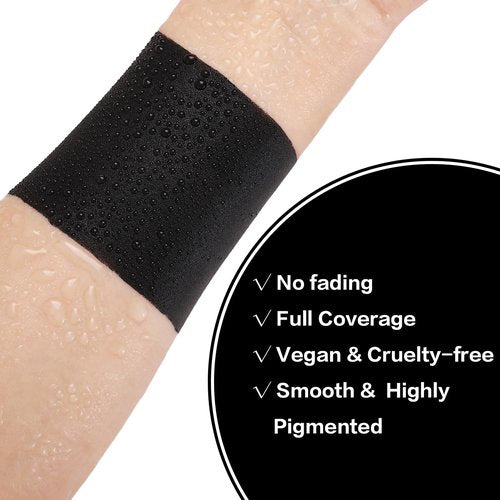 BADCOLOR 3PCS Black Face Body Paint Stick Set for Adults, Non-Toxic Hypoallergenic Eye Black Sticks for Halloween Baseball, Softball, Football, Lacrosse, Soccer, Hockey