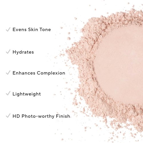 MIRABELLA Pure Press Foundation - HD-Finish Mineral Powder Compact with Jojoba | Age-Defying Makeup, Fair I