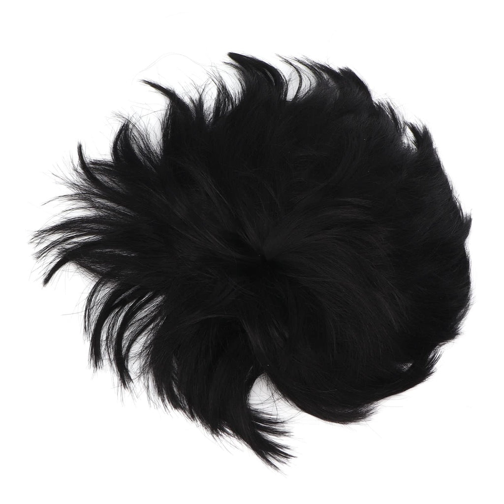 ZASCHMOY Toupee for Men, Real Human Hair Topper Wig with Hairline, Breathable Comfortable Black Short Hairpiece for Daily Use