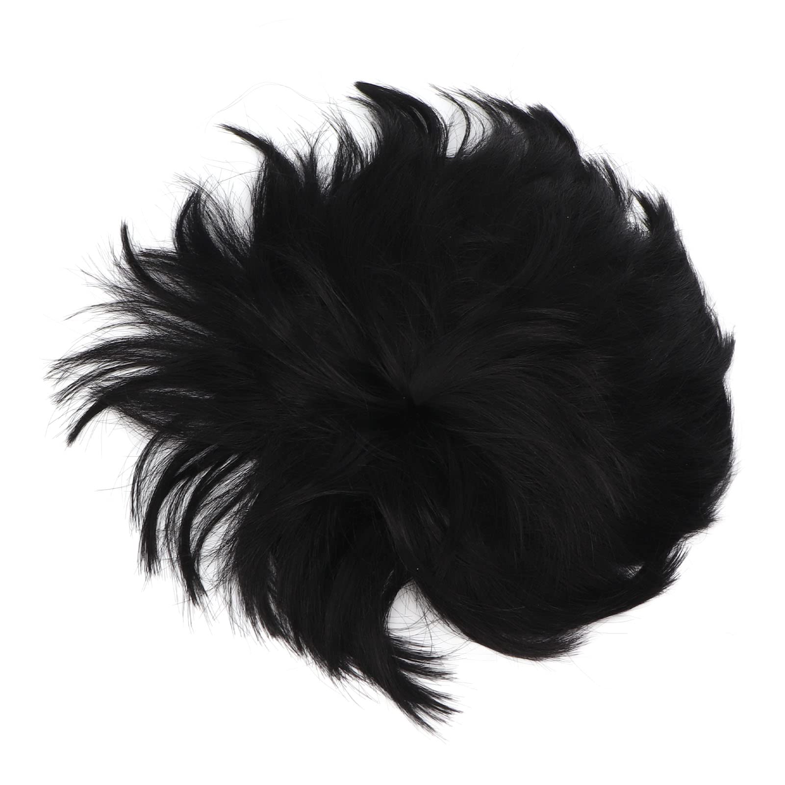 ZASCHMOY Toupee for Men, Real Human Hair Topper Wig with Hairline, Breathable Comfortable Black Short Hairpiece for Daily Use