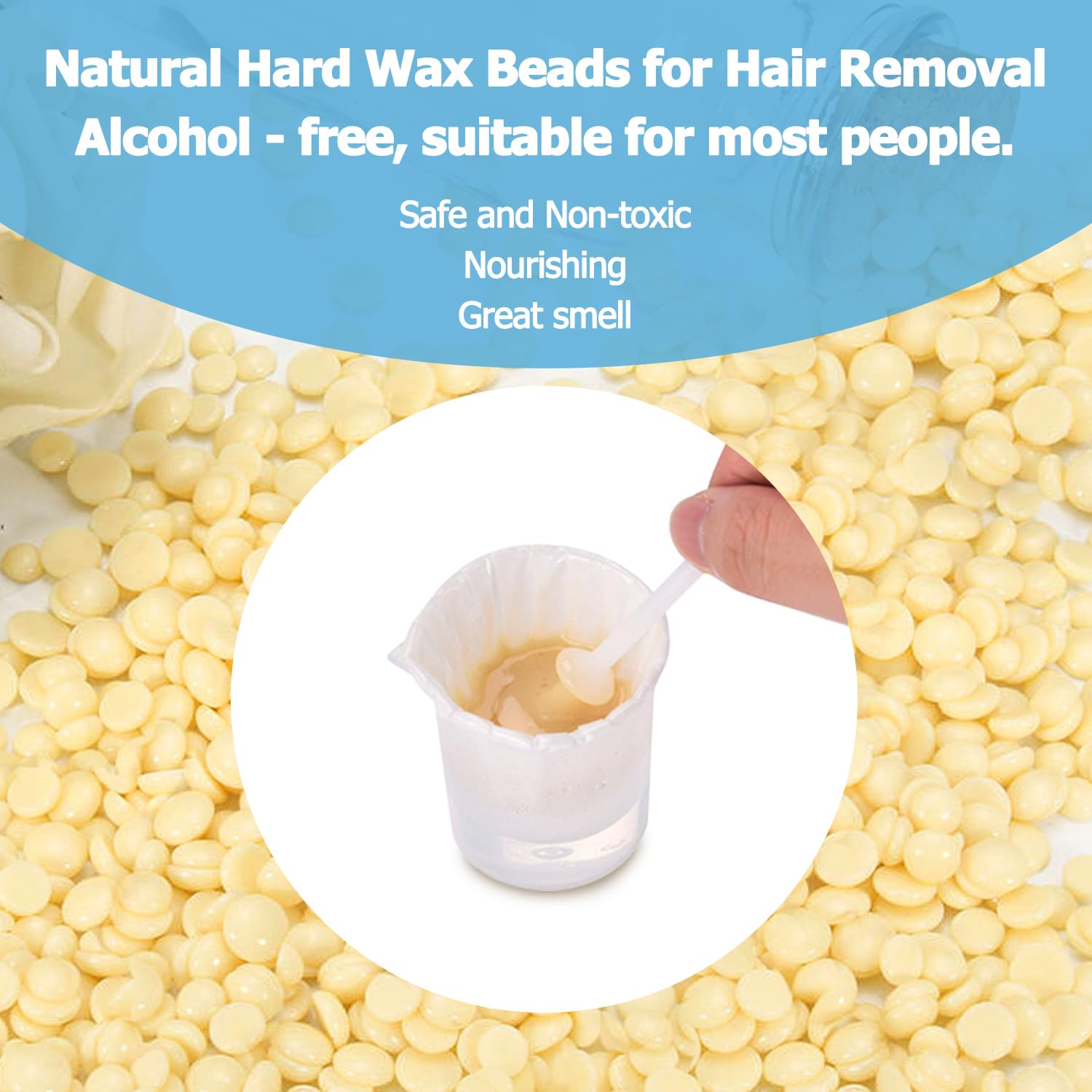 Nose Wax Kit from CoFashion - 50g Wax for Hair Removal, 20 Applicators (Up to 20 Uses), 10 Paper Cups for Nose and Ear Waxing