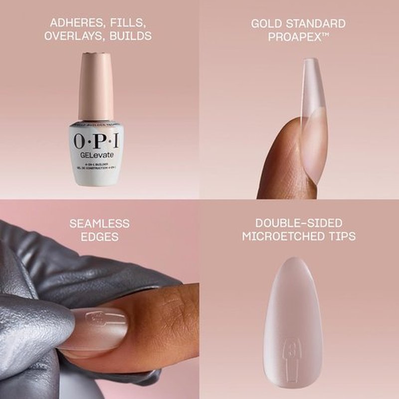 OPI GELevate Nail Builder Gel - 4-in-1 UV Cure Vegan Nail Polish | 15 ML Size