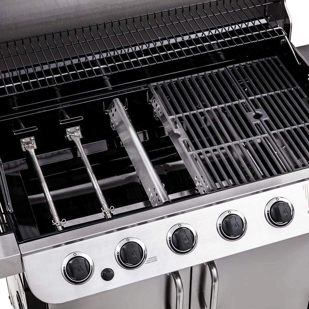 Grill Parts for Char-Broil Performance 4 Burner 463342119 463342118 463332718 463347017 463377017 463376117 463376018P2 463335517 463349917 Grill Burner Heat Plate Cast Iron Grill Grates 18 Inch