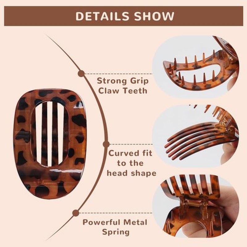Comott Hair Clips Flat claw clips for women,Non Slip Hair Claw Clips for thick hair and thin hair, French ergonomic hair accessories Set