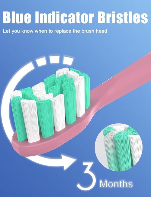 Philips Sonicare Toothbrush Replacement Heads - Plaque Control & Simply Clean - 10 Pack, Pink