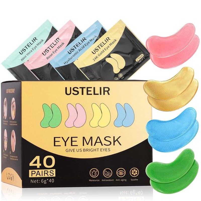 Regine Switzerland Under Eye Patches - 40 Pairs of Gold Infused Eye Masks for Dark Circles & Puffiness