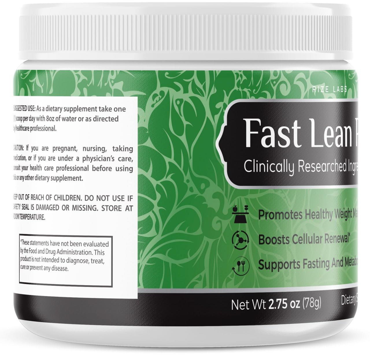 rize labs Fast Lean Pro, Official Fast Lean Pro Advanced Formula Supplement Reviews, FastLeanPro Hydration BCAA Drink Capsules in a Jar, Easy to Scoop and Tastes Great (90 Servings) (Pack of 3)