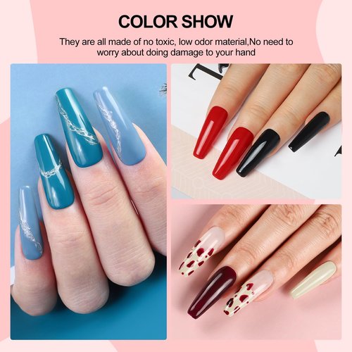 COSCELIA 53pcs Gel Nail Polish Kit with U V light and Drill Starter Kit 35 Colors Gel Nail Polish with 5pcs Top Base Coat Nail Art Professional Gel Manicure Kits Gifts for Women Teens Girls