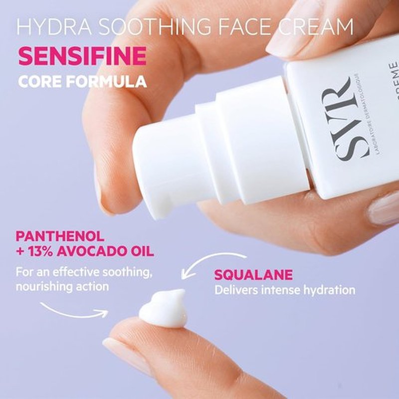 SVR Sensifine Hydra Face Cream - Moisturizing & Soothing Care for Dry Skin | Fragrance-Free, 1.3 Fl. Oz.