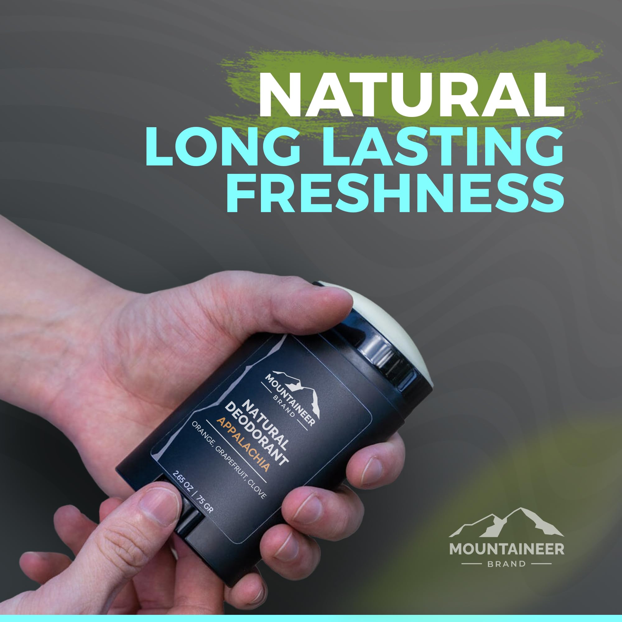 Mountaineer Brand Natural Deodorant for Men | Aluminium Free | Made in West Virginia | Scents Inspired by Nature | Organic & Non Toxic | Odor & Sweat Control | 2.65 oz (Timber)
