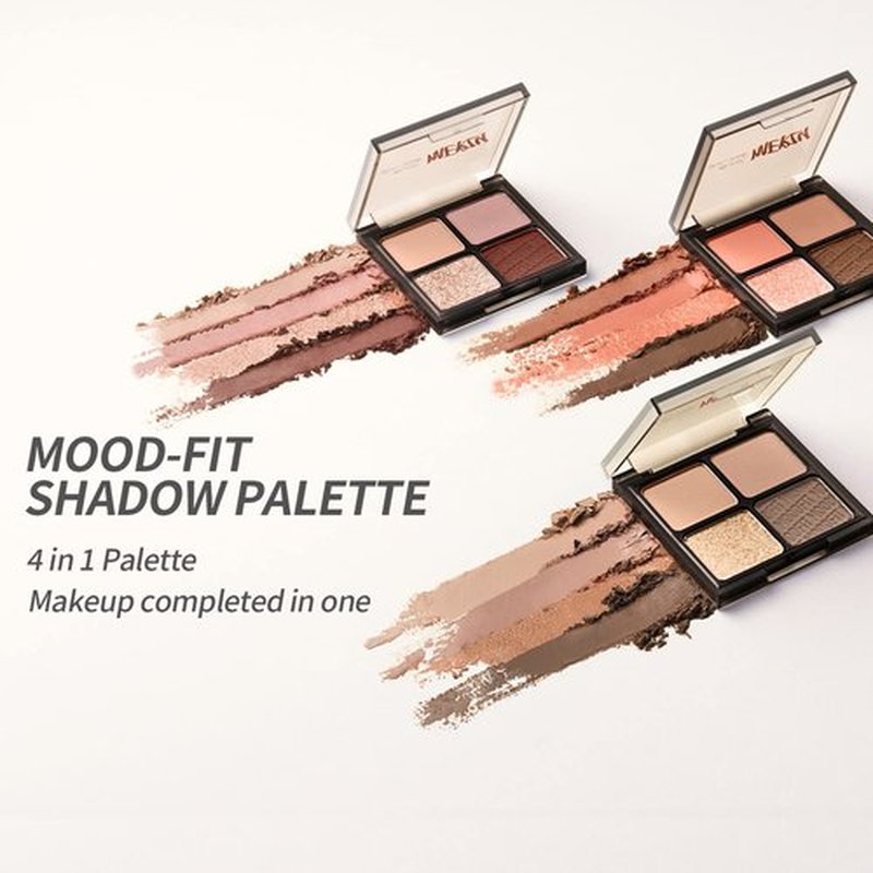 MERZY Mood Fit Eyeshadow Pallete, Matte, Shimmer, Glitter, Pearls, Highly Pigments, Long-Wearing (Amusing Rose) #S1