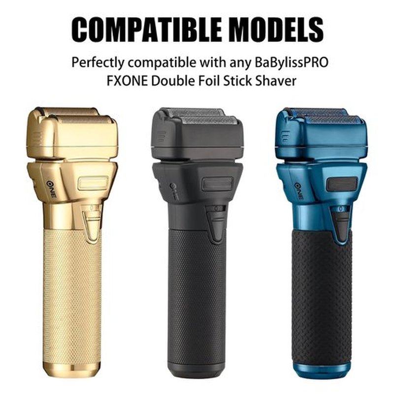 BaBylissPRO FX79RF2MB Replacement Foil & Cutters - Hypoallergenic Extra-Close Shaver Head, Matte Black
