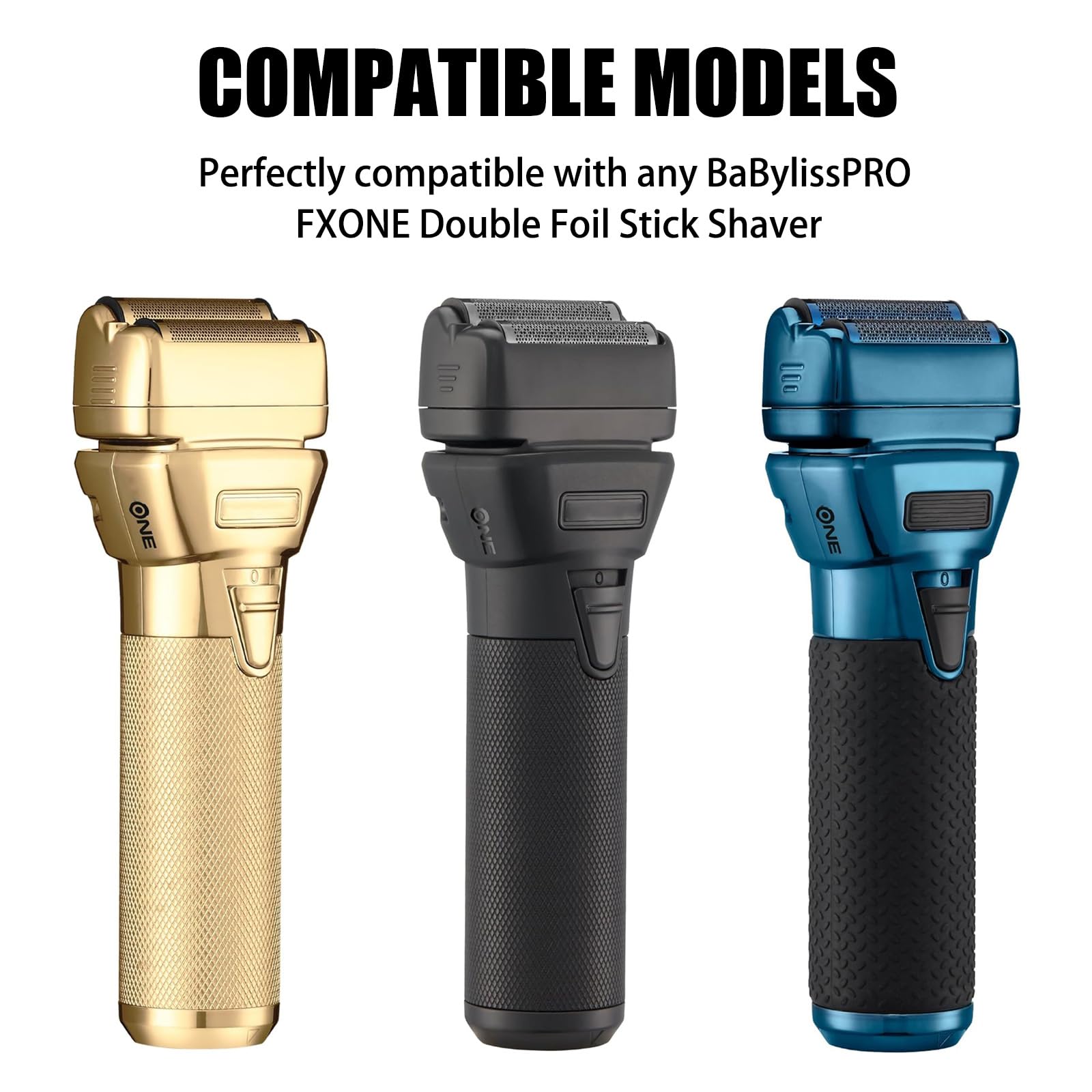 FX79RF2BL Replacement Foil Blade and Cutter Kit for BaBylissPRO FXONE Stick Shaver, Hypoallergenic Extra-close Shaver Replacement Head, Blue