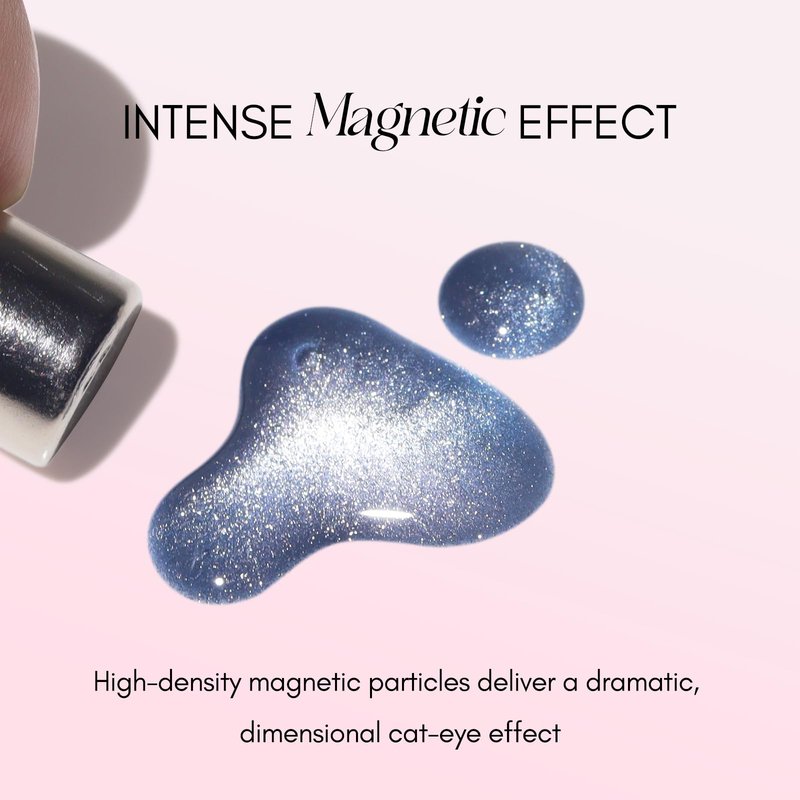 vettsy Magnetic Gel Nail Polish Set with Magnet, 6 Colors Cat Eyes Gel Polish Kit with Cat Eyes Effect for DIY Nail Art Manicure at Home (Meteor)