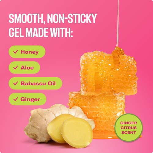 Mielle Organics Honey & Ginger Hair Gel - Curl Defining Styling Gel with Aloe & Babassu Oil | 13 Fl Oz