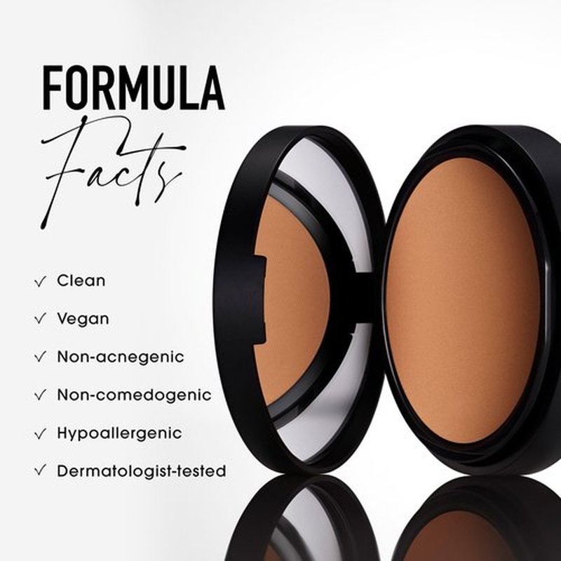 bareMinerals Barepro 24HR Skin-Perfecting Powder Foundation, Matte Pressed Powder Foundation Full Coverage with Plant-Based Squalene, Oil Control, Vegan - Fair 15 Neutral